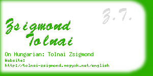 zsigmond tolnai business card